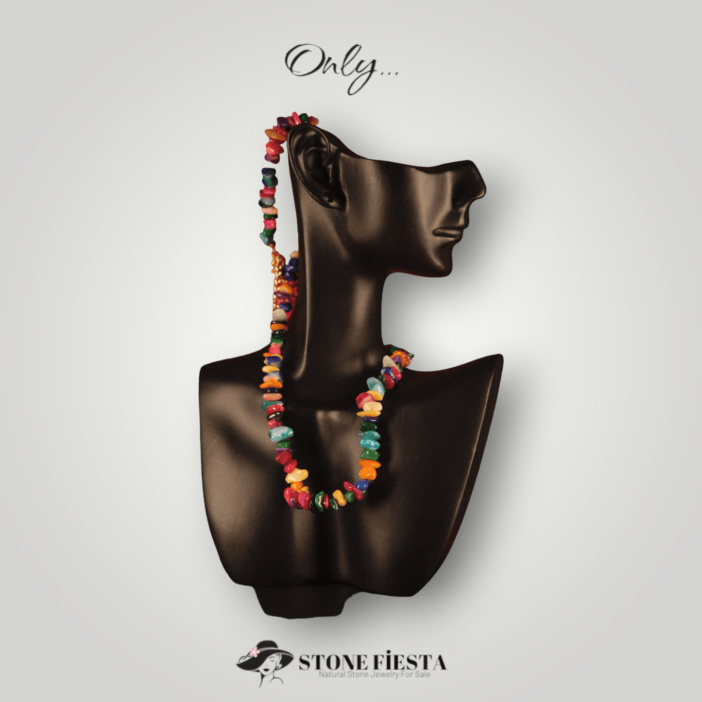 Pride Rainbow Natural Stone Necklace – Handcrafted Elegance Celebrating Diversity and Love - Stone Fiesta