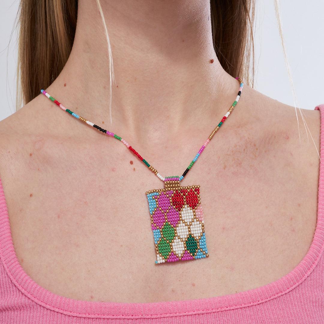 Handmade Colorful Beaded Necklace and Bracelet Set | Bohemian Style Jewelry | Custom Beach-Themed Jewelry - Stone Fiesta